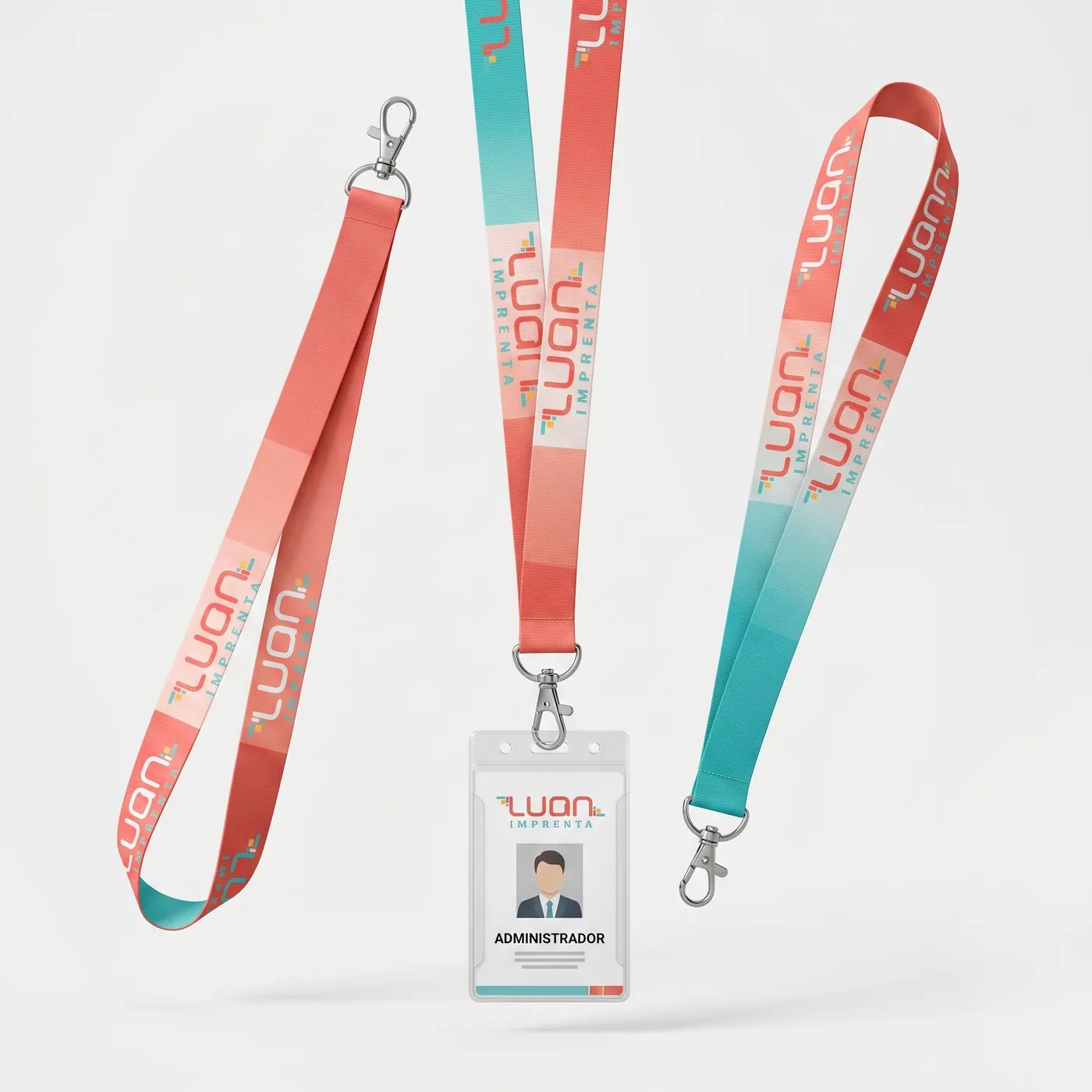 Lanyards Imprenta Luan con credencial de administrador